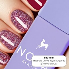Nora Beauty Csillámos Fedőzselé Pink